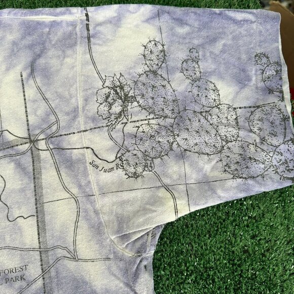 Vintage 90s Arizona Map T-Shirt AOP Western Cowboy Tee - Picture 8 of 9